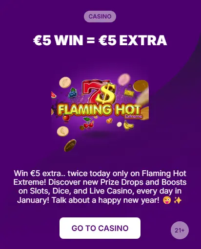 5 vinci 5 extra promozione di Napoleon casino